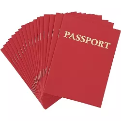 Kids Blank Passport Journal Notebooks (24 Count), Red