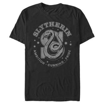 Men's Harry Potter Slytherin House Crest T-Shirt - Black - Medium