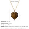 Natural Stone Heart Gemstone Healing Crystal Pendant Lucky Blessing Energy Necklace for Women Men - 4 of 4
