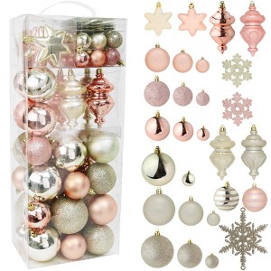 R N' Ds Christmas Snowflake Ball Ornaments - Assorted Golds - 76 Pack - 1 of 4