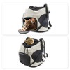 Unique Bargains Pet Carrier Portable Backpack for Cats and Small Dogs 14.96"x8.66"x15.75" Beige - 3 of 4
