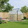 6X7ft Aluminum-Framed Polycarbonate Greenhouse,Heavy Duty with Quick Setup Structure and Roof Vent,Large Enhanced Aluminum Greenhouse Kit for Outdoor - 2 of 4