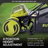 Sun Joe Cordless Push Reel Lawn Mower, 15 Inch 4 Ah Yard Trimmer with Grass Collection Bag, Adjustable Height, and 5 Steel Blades, Charger, Green - 4 of 4