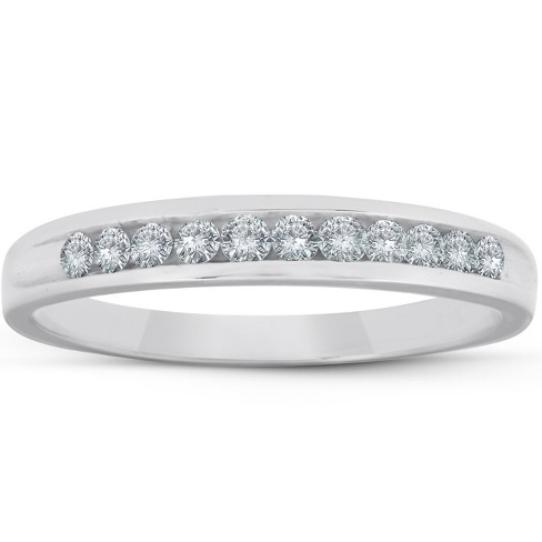 Silver Plated with Cubic Zirconia 3 Band Ring Set - A New Day™ Silver 8