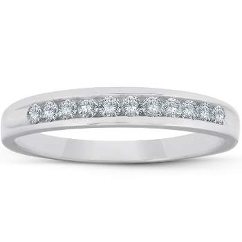 Pompeii3 1/4ct Diamond Platinum Wedding Anniversary Guard Womens Ring