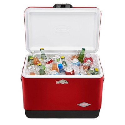 Retro Red 54-Quart Steel Belted Insulated Cooler