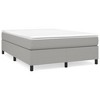Bed Frame Light Grey 100% polyester, plywood, engineered wood Queen - 2 of 4