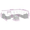 vidaXL 9 Piece Patio Sofa Set with Cushions Black Poly Rattan - Black without storage 8-piece - 4 of 4