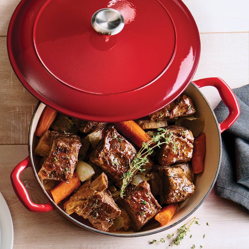 Tramontina 5.5qt Cast Iron Dutch Oven Red, 2 of 5