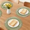 REGALWOVEN Rustic Placemats Set of 6 Woven Placemats for Dining Table Decor Round Kitchen Table Mat Wipe Clean - 2 of 4