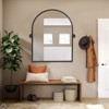 Black Wrought Iron Arch Wall Mirror - Straight Edges 80x60x4cm - 2 of 3