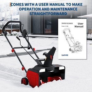Corded Snow Blower - 20 Inch Push Snow Blower, Electric Snow Blower, 15 Amp Motor, Powerful Snow Clearing Machine, Snow Blower for Driveways - 1 of 4