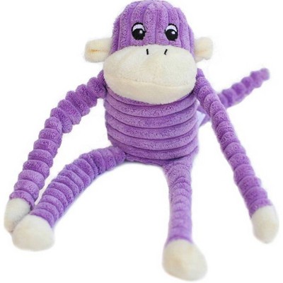 ZippyPaws Spencer Crinkle Monkey Dog Toy - Purple - S