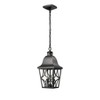 AZL1 Life Concept Decorative Lantern Outdoor Pendant Lantern Modern Black Metal with Clear Glass for Porch Foyer Doorway, Black, 10.2"*10.2"*20.3" - 2 of 4