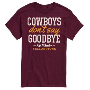 Men's - Yellowstone - Cowboys Don't Say Goodbye Short Sleeve Graphic T-Shirt - 1 of 4