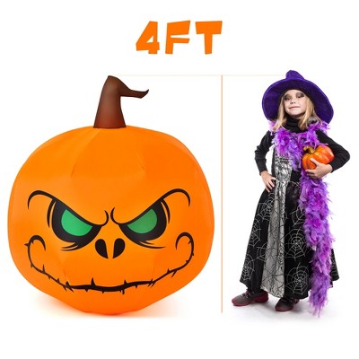 4 ft Orange Inflatable Halloween Pumpkin with LED Light