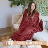 Tirrinia Women Wearable Blanket Cape Plush Fleece Throw Wrap Cover Indoors or Outdoors , 55x80 Inches - 4 of 4
