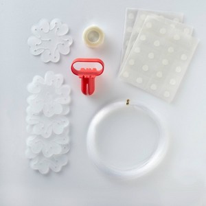 68ct Balloon Garland Accessory Kit Clear: Includes Balloon Tape & Ties for All Occasions by Ginger Ray - 1 of 3