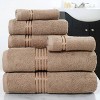 6pc Hotel 100% Cotton Bath Towel Set Taupe - Hastings Home: Luxury Soft Absorbent, Year Round Fabric Construction - 3 of 4