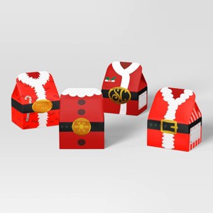 4ct Christmas Gift Boxes Santa Belt - Wondershop™ - 1 of 4