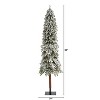 8ft. Flocked Grand Alpine Artificial Christmas Tree with 500 Clear Lights & 1051 Branches on Trunk – Holiday X-Mas Display - 2 of 4