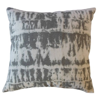 Mina Victory Barmer Pattern Square Throw Pillow Gray : 20x20 Inch Polyester, Machine Washable Cloth Napkins