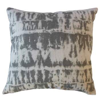 Barmer Pattern Square Throw Pillow Gray - Pillow Collection