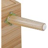 Garvee Rattan Buffet Cabinet with Adjustable Shelves and Solid Wood Feet Natural Farmhouse Sideboard, Oak - 4 of 4