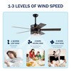 Gulches Matte Black 52-inch 5-blade Lighted Ceiling Fan with Remote Control Glass Shade - 3 of 4