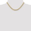 Black Bow Jewelry 6.75mm 14k Yellow Gold & Rhodium Hollow Pave Curb Chain Necklace - 3 of 4