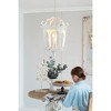 VYNXARIA 4 - Light Distressed White Wood Ceiling Lights, Traditional Street Light Inspired Hanging Chandelier with Adjustable Chain - 4 of 4