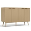 FURNIinspire Utility Storage Cabinets 4 Door Large Capacity Lockers, Sideboard Buffet Cabinet With For Dining Room, Wood color, 13.8"*47.2" *30" - 2 of 4