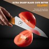 imarku Knife Set with Built-in Sharpener, Japanese Stainless Steel with Non-Slip Ergonomic Handle, Dishwasher Safe, Kitchen Gifts, Orange - 4 of 4