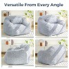 MAXYOYO Bean Bag Chair with Pillow, Fluffy Comfy Large Bean Bag Chair Couch for Reading and Gaming, Dusty Blue - 4 of 4