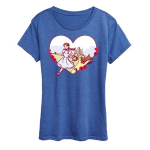 Women's - Wizard of Oz - Dorothy and Toto Heart Short Sleeve Graphic T-Shirt - 1 of 4