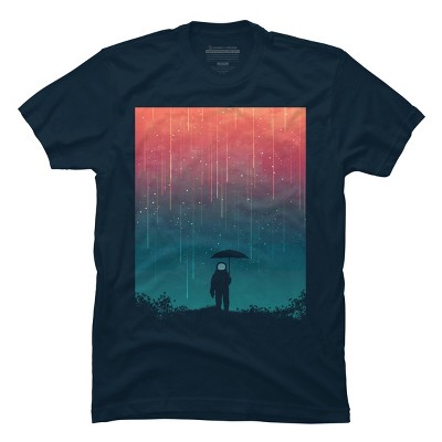 Men's Design By Humans Cosmic downpour By radiomode T-Shirt