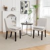 NicBex Modern Dining Chair Set of 2 Kitchen & Dining Room Chairs with Cushion Seats and Wood Legs Upholstered Linen Fabric Armless Chair - 2 of 4