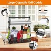 Racxily Utensil Caddy Metal Grill Caddy with Paper Towel Holders Utensil Holder Grilling Tools Storage Organizer - 2 of 4
