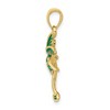 Black Bow Jewelry 14k Yellow Gold Green Enameled Palm Tree Pendant - 2 of 4