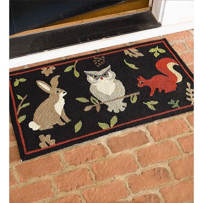 1'6"x2'6" Rectangle Hand Made Indoor and Outdoor Hooked Accent Rug Multicolored - Plow & Hearth