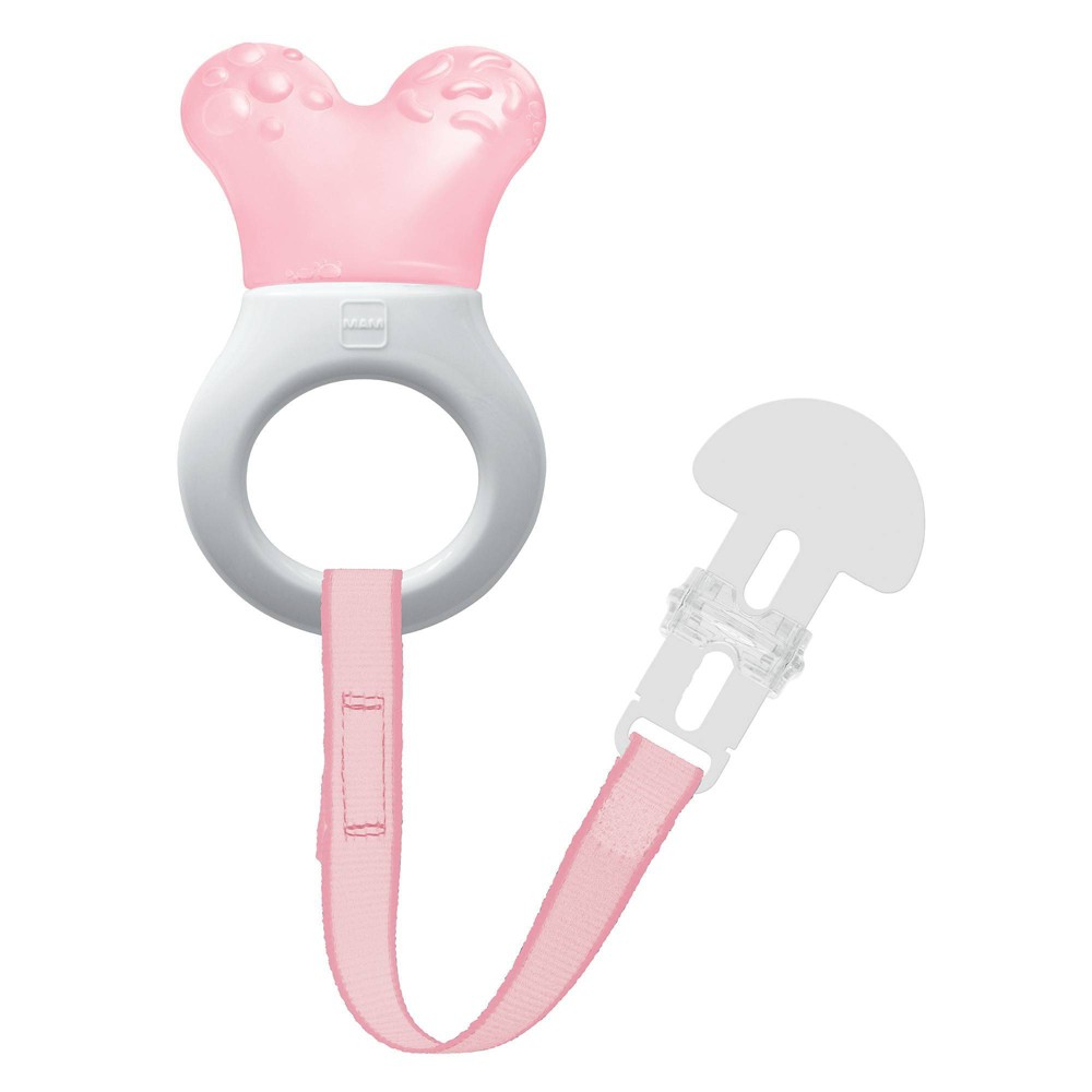 Photos - Bottle Teat / Pacifier MAM Mini-Cooler Teether with Clip - Pink 