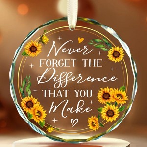 Never Forget The Difference That You Make Glass Ornament 2025 - Coworker Gifts for Women - 1 of 4
