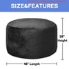 Bean Bag Chair 4FT Round Beanbag w/ Velvet Cover, Big Bean Bags Furniture for Living Room Gaming Chair Sofa Couch - 3 of 4