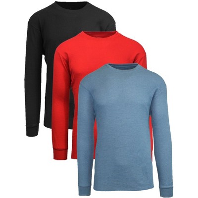 black - red - heather medium blue