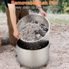 20.5" Smokeless Fire Pit with Air Switch, Wood Burning Portable Stainless Steel Outdoor Firepit with Removable Stand and Ash Pan - 2 of 4