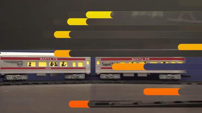 Lionel 684725 Santa Fe Add-On Vista Dome Train for Ready-to-Run Super Chief Model Train Set, 2 of 8, play video