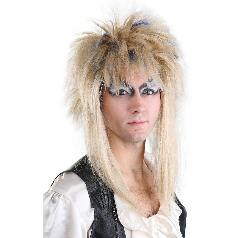 HalloweenCostumes.com One Size Fits Most  Men  Labyrinth Jareth Men's Wig, Yellow, 1 of 3