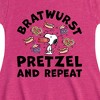Girls' - Peanuts - Bratwurst Pretzel And Repeat Snoopy Fit & Flair Cap Sleeve Dress - 2 of 3