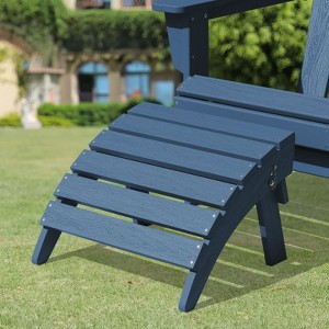 Hyleory HDPE Foldable Outdoor Folding Ottoman Patio Footrest for Adirondack Chairs - 1 of 4