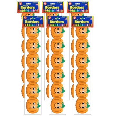Hygloss Classroom Border - Happy Pumpkins, 36 Feet Per Pack, 6 Packs